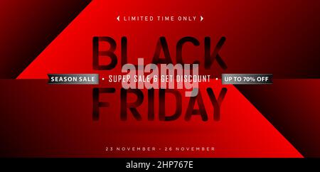 black friday red Stock Vector