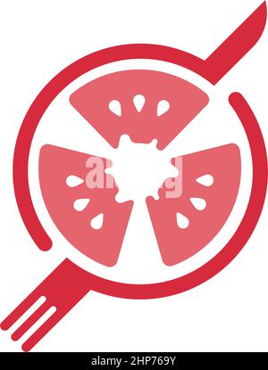 Tomato icon logo design vector illustration Stock Vector