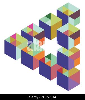 Cubes, background elements isolated, illustration Stock Vector