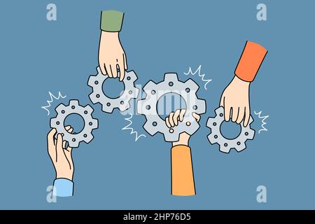 Teamwork collaboration and unity concept Stock Vector