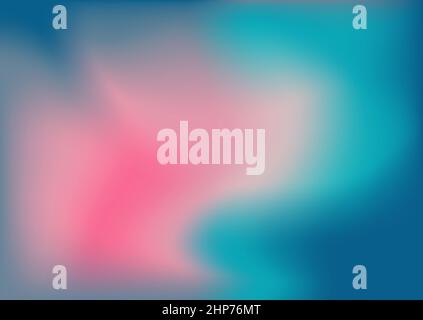 Abstract blur fluid shapes wave pattern, blurry wavy trendy background. Retro gradient texture graphic design vector Template Copy space Poster Layout Flyer Banner Cover Blue pink light pastel colors Stock Vector
