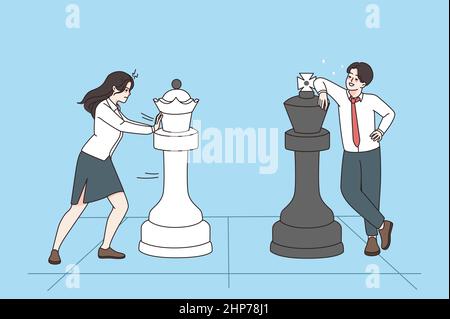 Business strategy and competition concept. Stock Vector