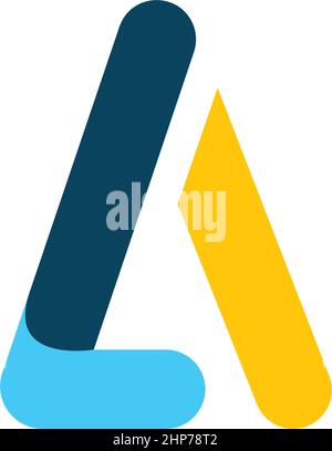 LA  letter or triangle  business vector icon illustration Stock Vector