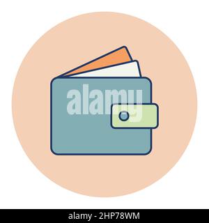 Purse icon vector. Wallet sign isolated Stock Vector