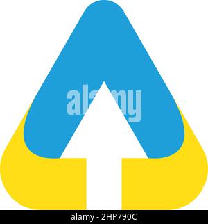 A Letter arrow  Business Template Vector Stock Vector