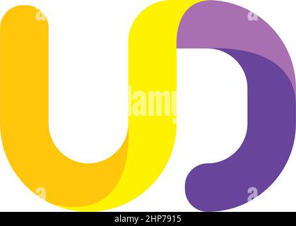 ud letter icon vector design illustration Stock Vector