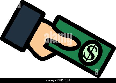rich money hand color icon vector illustration Stock Vector Image & Art ...