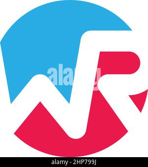 wr  Letter icon vector illustration design Stock Vector