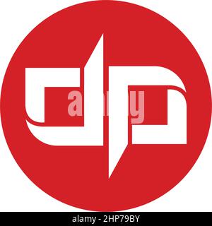 dp letter icon illustration vector design Stock Vector