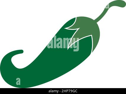 Chilli, red pepper icon logo design illustration Stock Vector