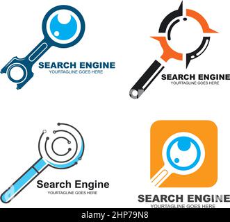 search engine icon vector illustration design template Stock Vector