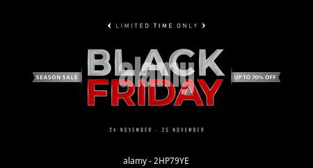 black friday white and red Stock Vector