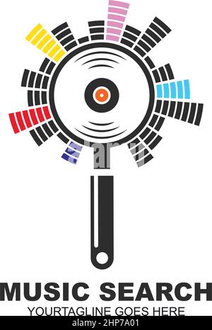 music search icon vector illustration concept design Stock Vector
