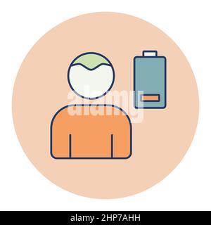 Novel Coronavirus symptoms weakness vector icon Stock Vector
