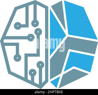 Brain Logo vector icon Template Stock Vector