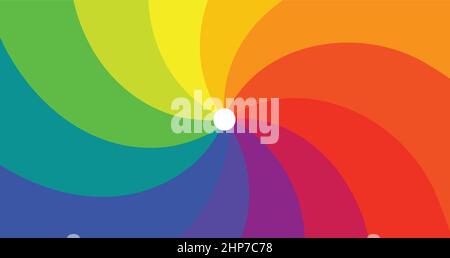 Rainbow Twirl Circle Stock Vector