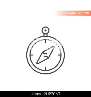 Compass thin line vector icon Stock Vector
