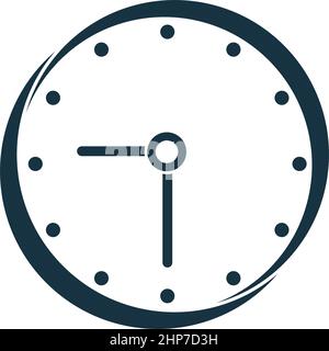 Clock time icon logo design template Stock Vector