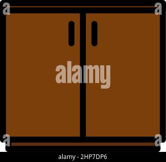 Office Cabinet Icon Stock Vector