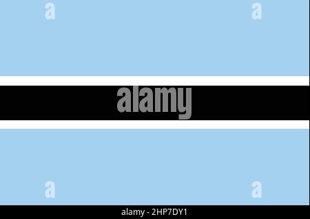Botswana National Flag Stock Vector