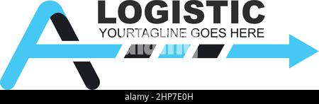 A Letter arrow logistic  Business Vector icon illustration design Stock Vector