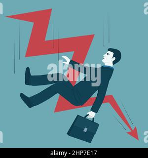 conceptual of a failure or money problem. Vector image Stock Vector
