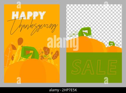 Modern Thanksgiving design for presentations template Stock Vector