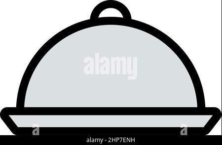 Icon Of Restaurant Cloche Stock Vector