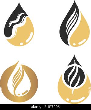 hair nutrition oil drop icon vector illustration design Stock Vector