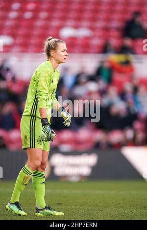 Merle Frohms of Germany during the Arnold Clark Cup match between ...
