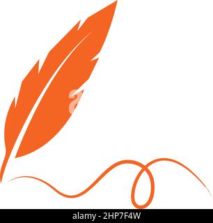feather icon illustration vector template Stock Vector