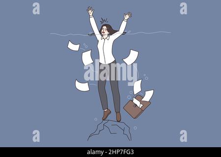 Business pressure and crisis concept Stock Vector