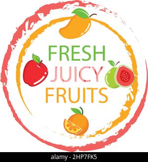 fresh juicy fruits vector illustration design Stock Vector