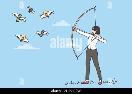 Looking for ideas and money concept. Stock Vector