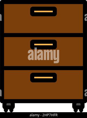 Office Cabinet Icon Stock Vector