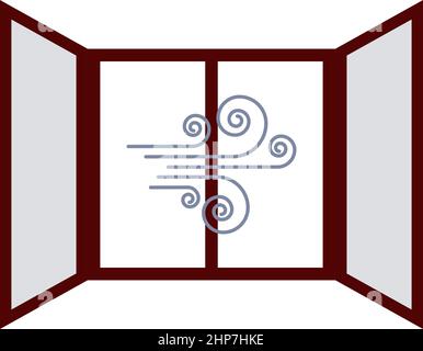 Room Ventilation Icon Stock Vector