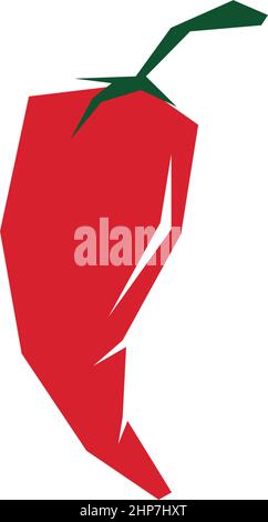 Chilli, red pepper icon logo design illustration Stock Vector