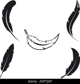 feather ink  icon illustration vector template Stock Vector