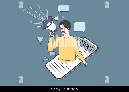 Promotion announcement and news concept. Stock Vector