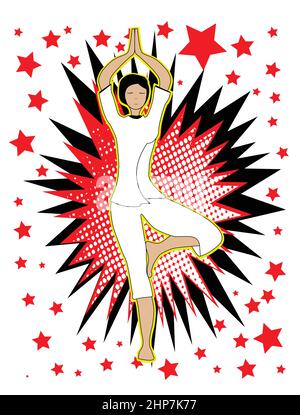Yoga Pose Splash Stock Vector