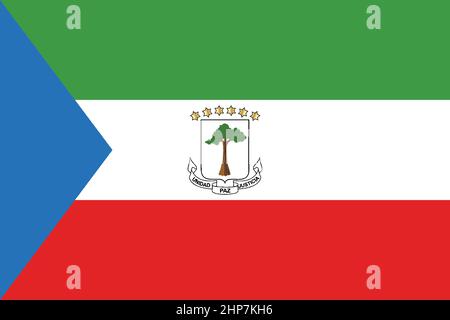 Equatorial Guinea National Flag Stock Vector