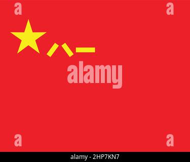 Flag Peoples Liberation Army of China Stock Vector