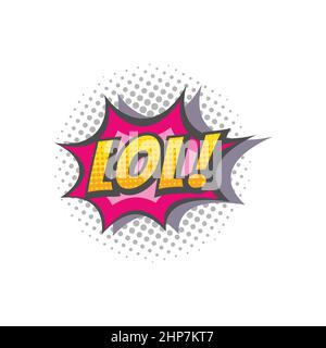 Lol star explosion with halftone Stock Vector