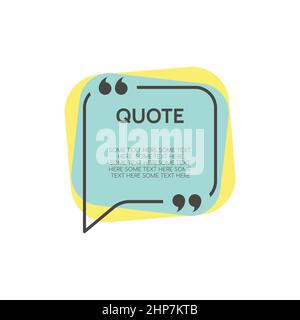 Quote frame border colorful vector Stock Vector