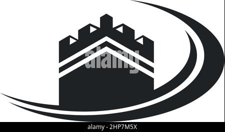 Castle logo icon design vector illustration Stock Vector