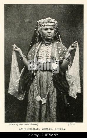 Woman from Biskra. Algeria. North Africa. Old engraving illustration ...