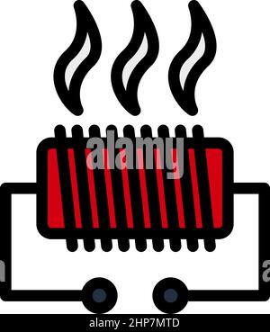 Electrical Heater Icon Stock Vector