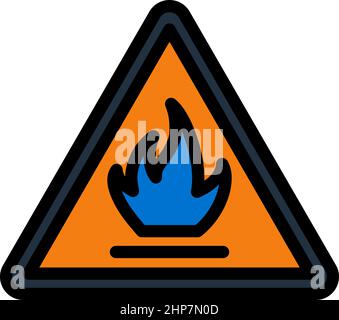 Flammable Icon Stock Vector