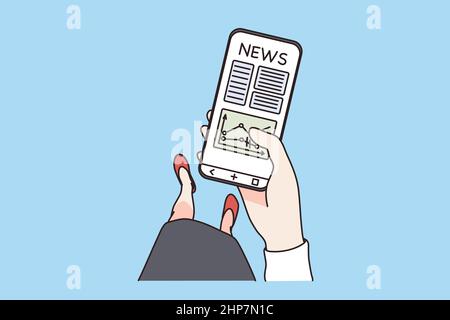 Economical news and technologies concept. Stock Vector