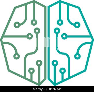 Brain Logo vector icon Template Stock Vector